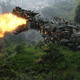 This is a robot dinosaur that shoots fire. Vive le cinéma.